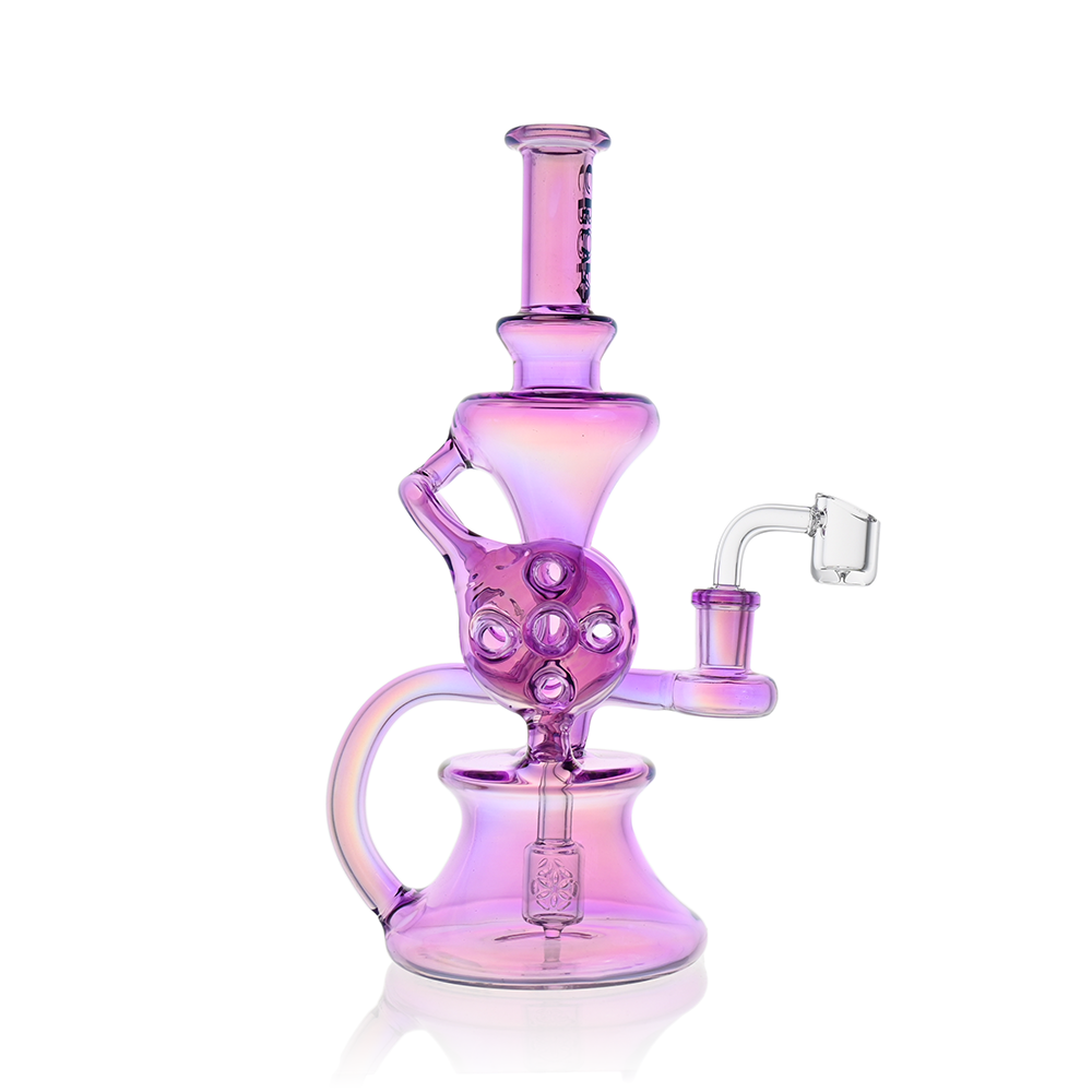 10" Dual Swiss Perc Klein Recycler Dab Rig