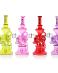 10" Dual Swiss Perc Klein Recycler Dab Rig