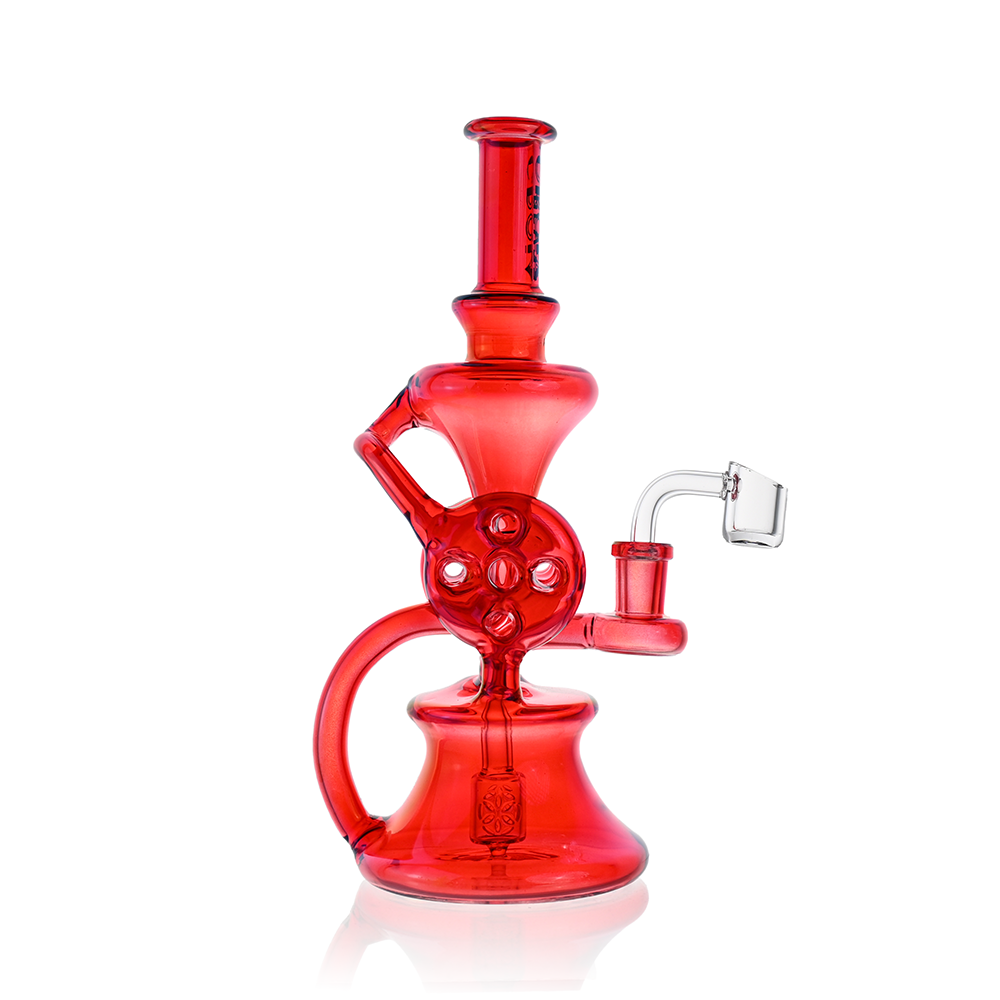 10" Dual Swiss Perc Klein Recycler Dab Rig