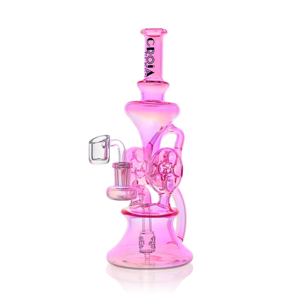 10" Dual Swiss Perc Klein Recycler Dab Rig