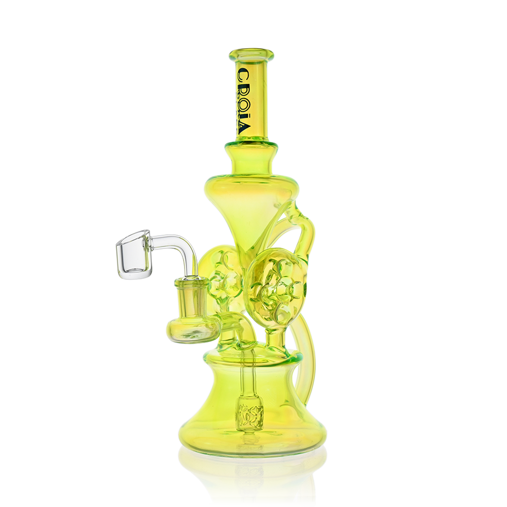 10" Dual Swiss Perc Klein Recycler Dab Rig