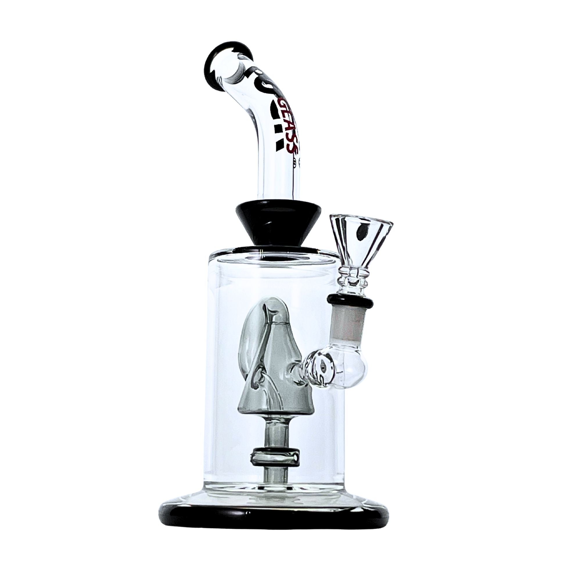 Crystal Rock Recliner 10 Inch Bent Neck Glass Bong