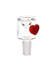 Cupids Heart Bubble Base Bong Bowl