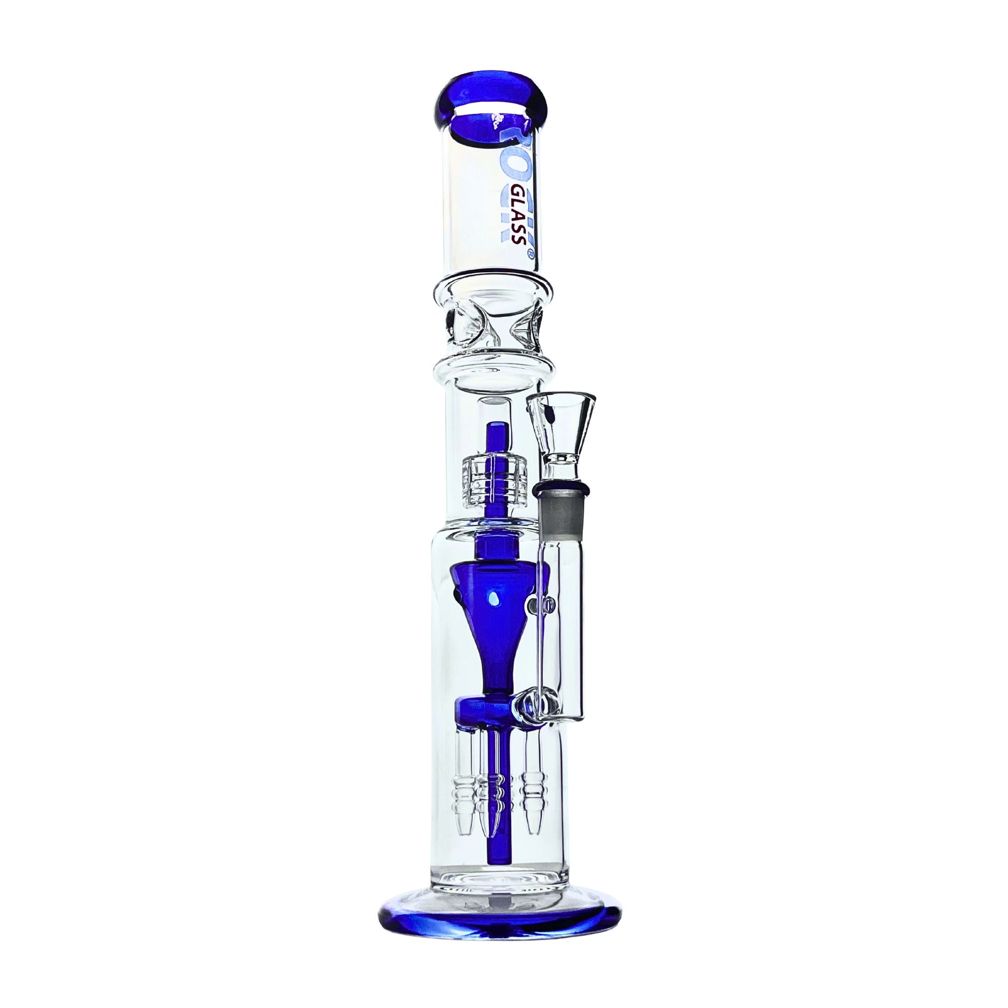 Cyclone Chamber Perc Bong in blue