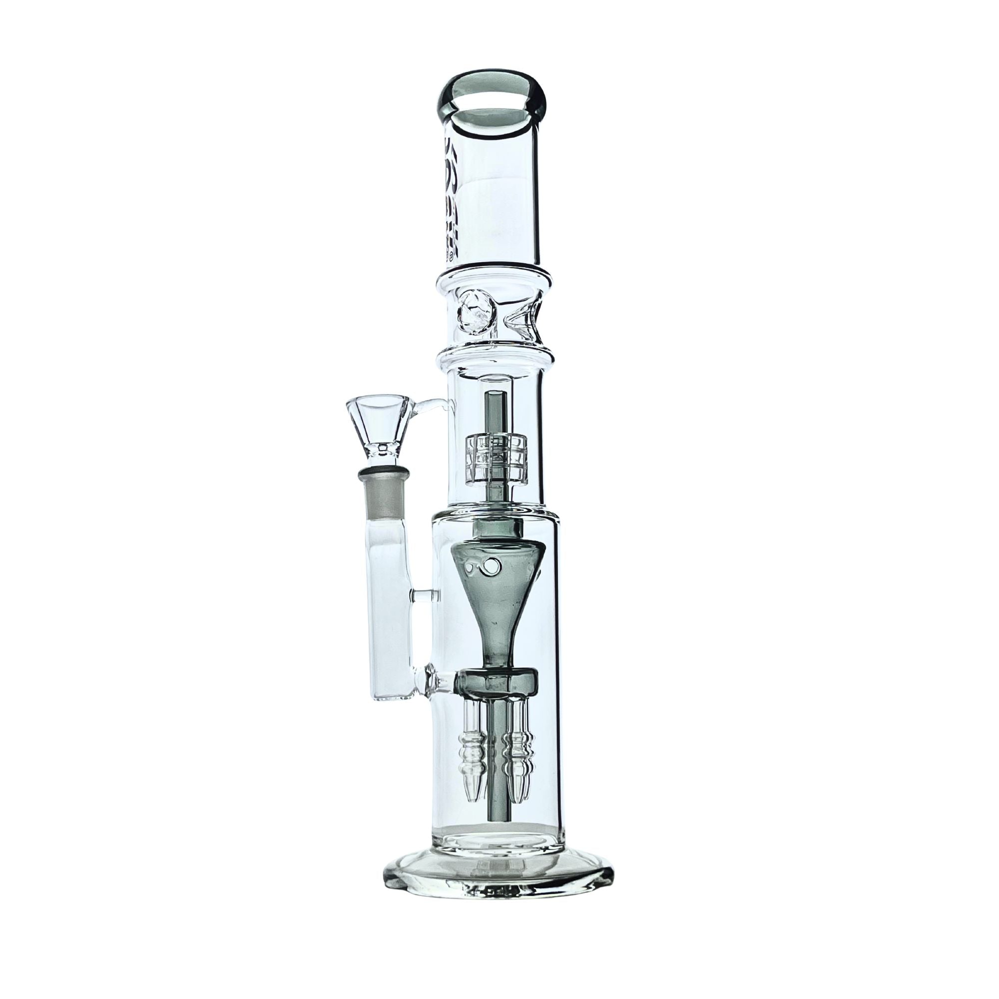 Cyclone Chamber Perc Bong in smoke color
