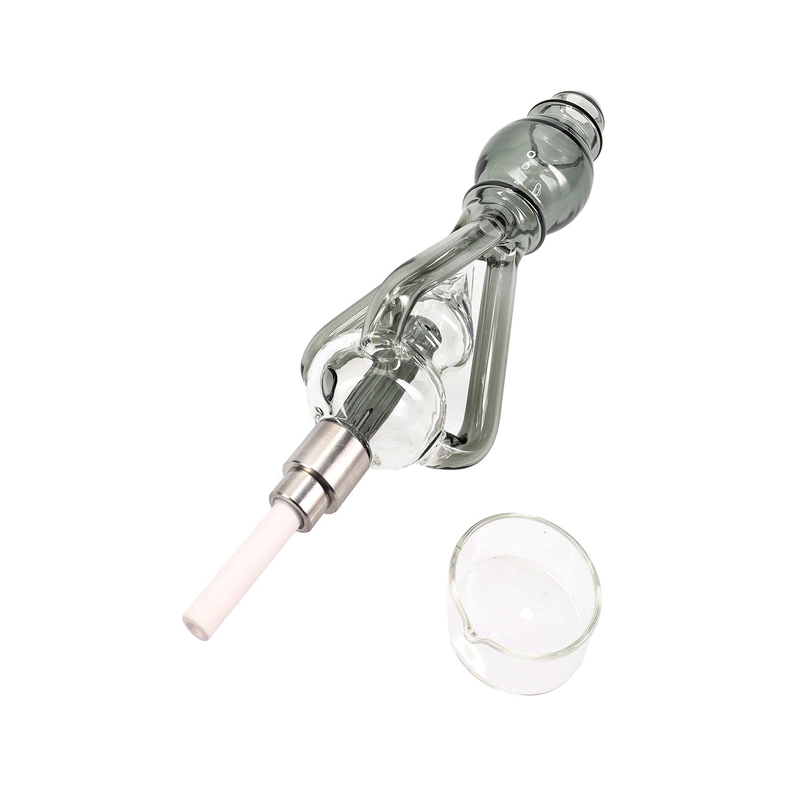 Cyclone Vortex Glass Recycler Dab Straw Kit Smoke