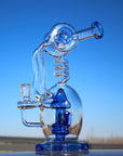 11" Spiral Mushroom Recycler Water Bong with Circ Perc