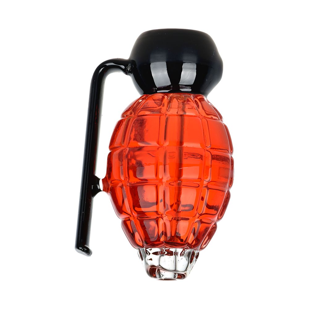 Handpfeife aus Glyceringlas „Grenade“, 4 Karat