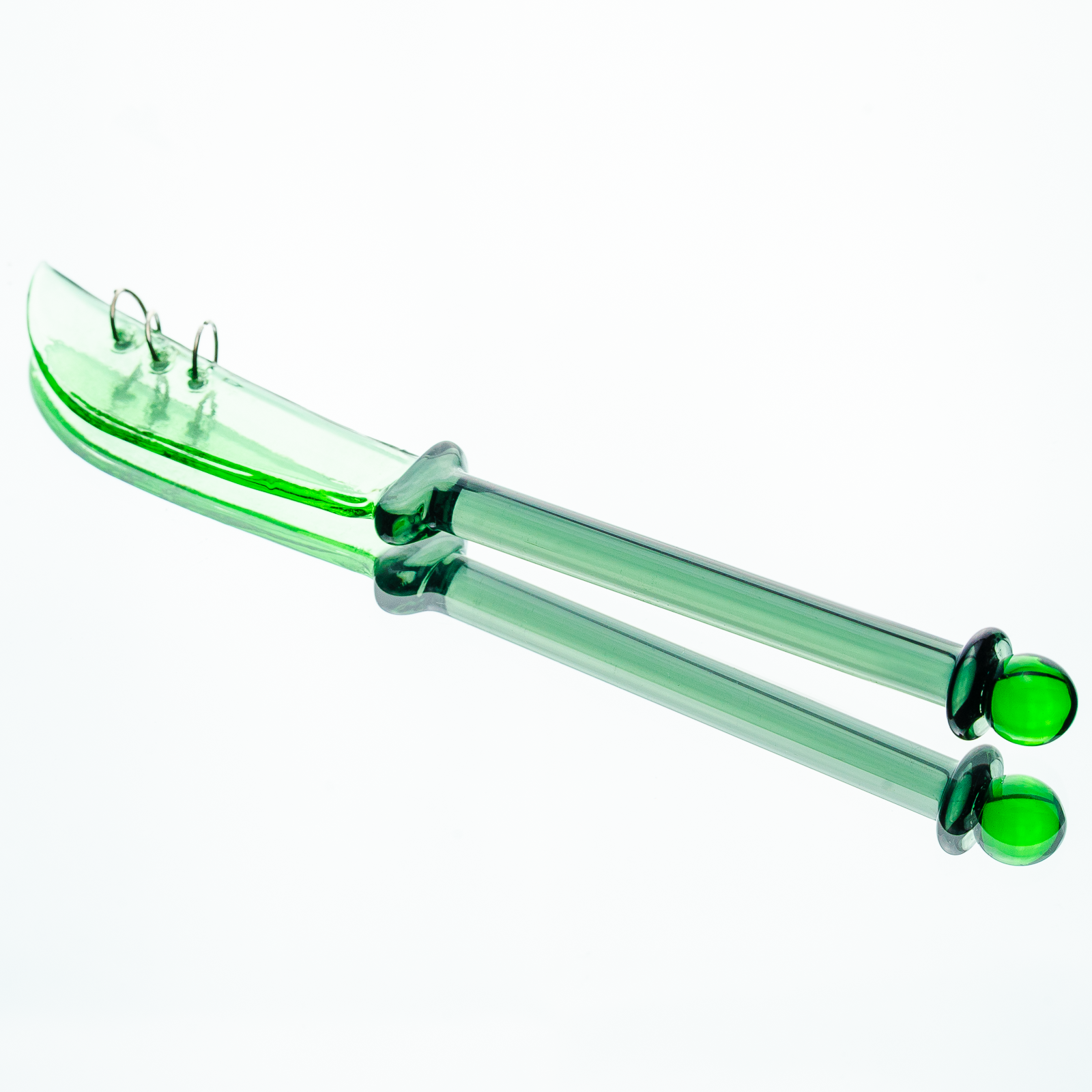 Dabbing Staff Wax Dabber - All Green hand-blown glass