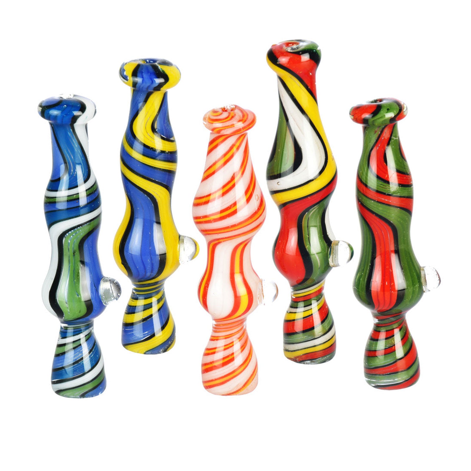 Dancing Colors Wig Wag Chillum Pipe