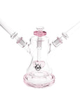 Date Night Dual Neck Heart Perc Bong 8.5" in Pink