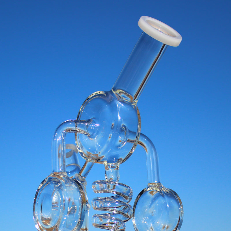 11&quot; Spiral Mushroom Recycler Water Bong with Circ Perc