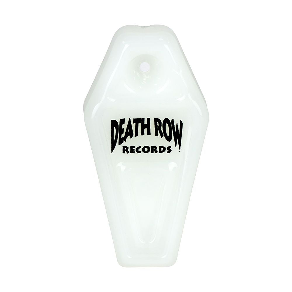 White Death Row Records Coffin glass hand pipe