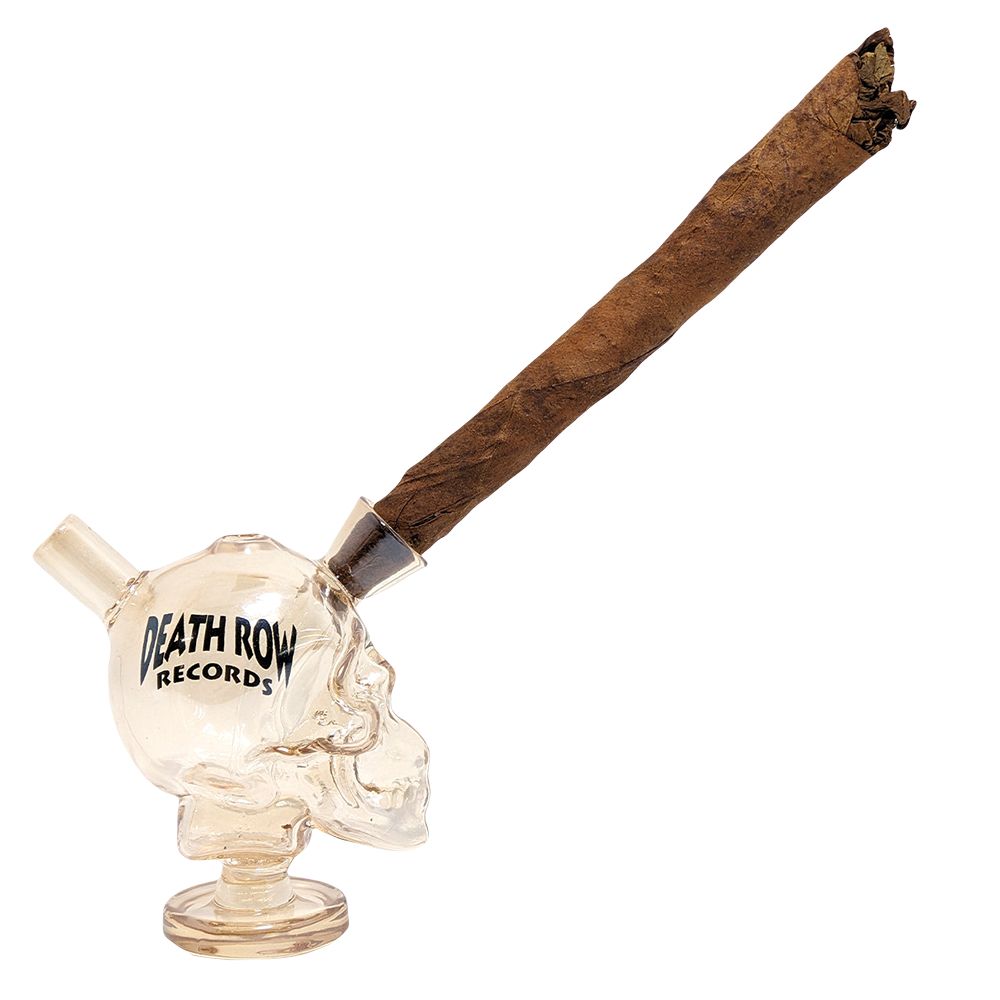 Death Row Records skull glass blunt