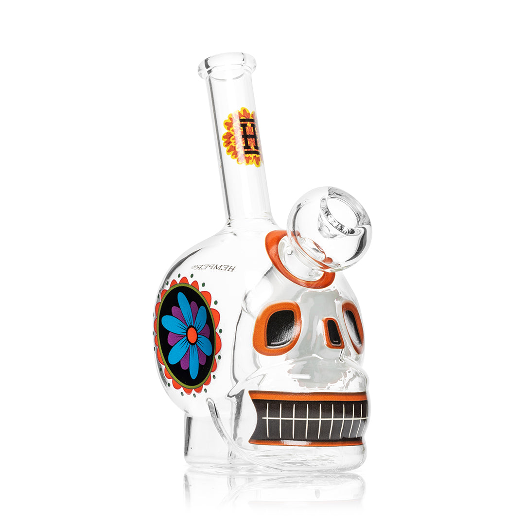 Dia De Los Muertos Skull Bong - INHALCO