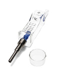 Dial-A-Dab Phone Nectar Collector Glass Straw Blue