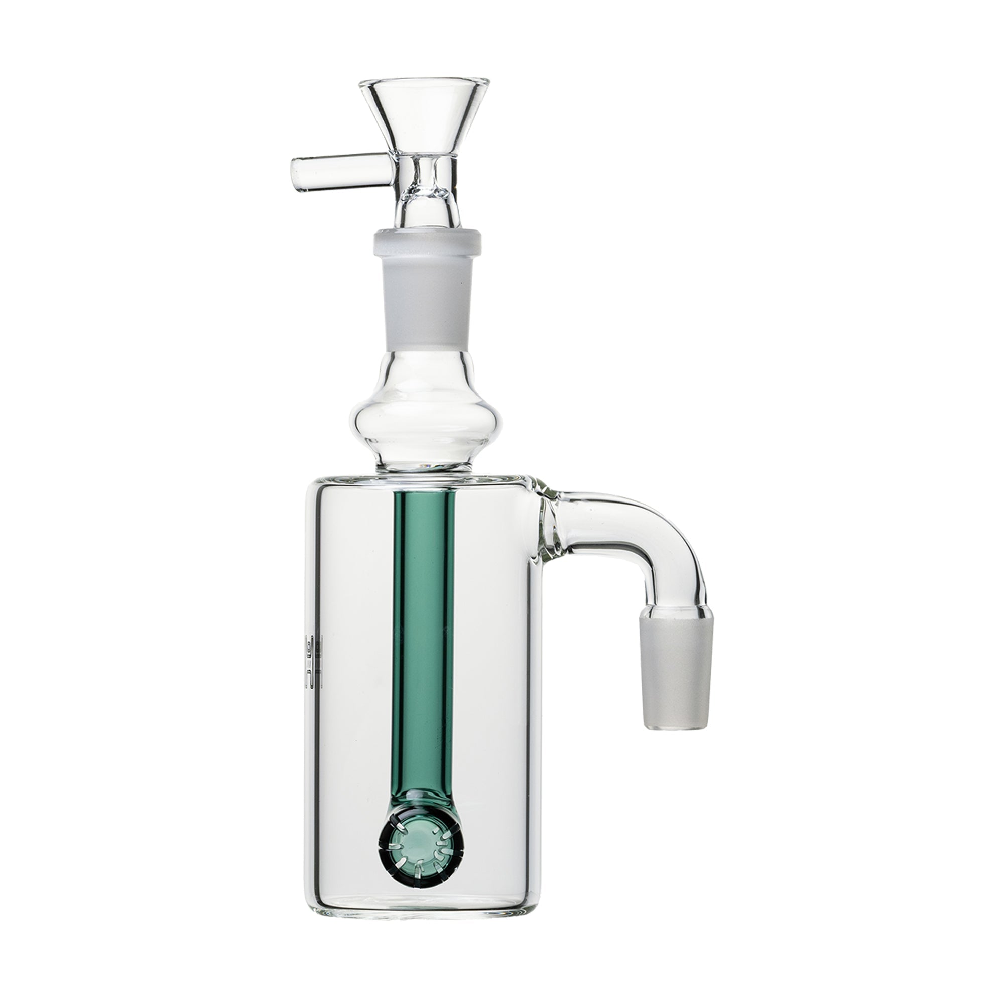 DK Barrel Ash Catcher - Lake green glass ash catcher