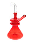 Double Donut Colored Beaker Oil Burner Bubbler in red