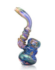 double glass colored bubbler - inhalco