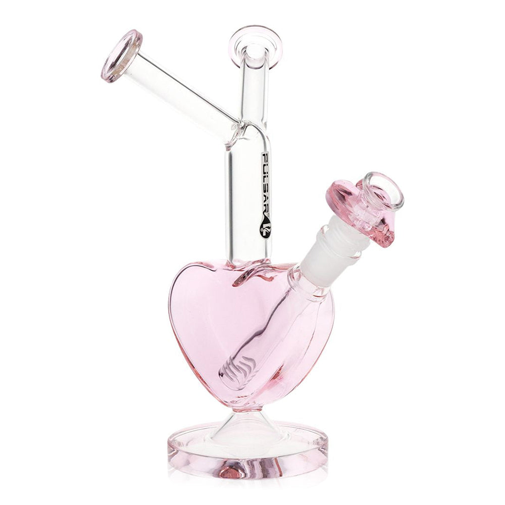 Double Kiss Heart Water Pipe 11" - inhalco