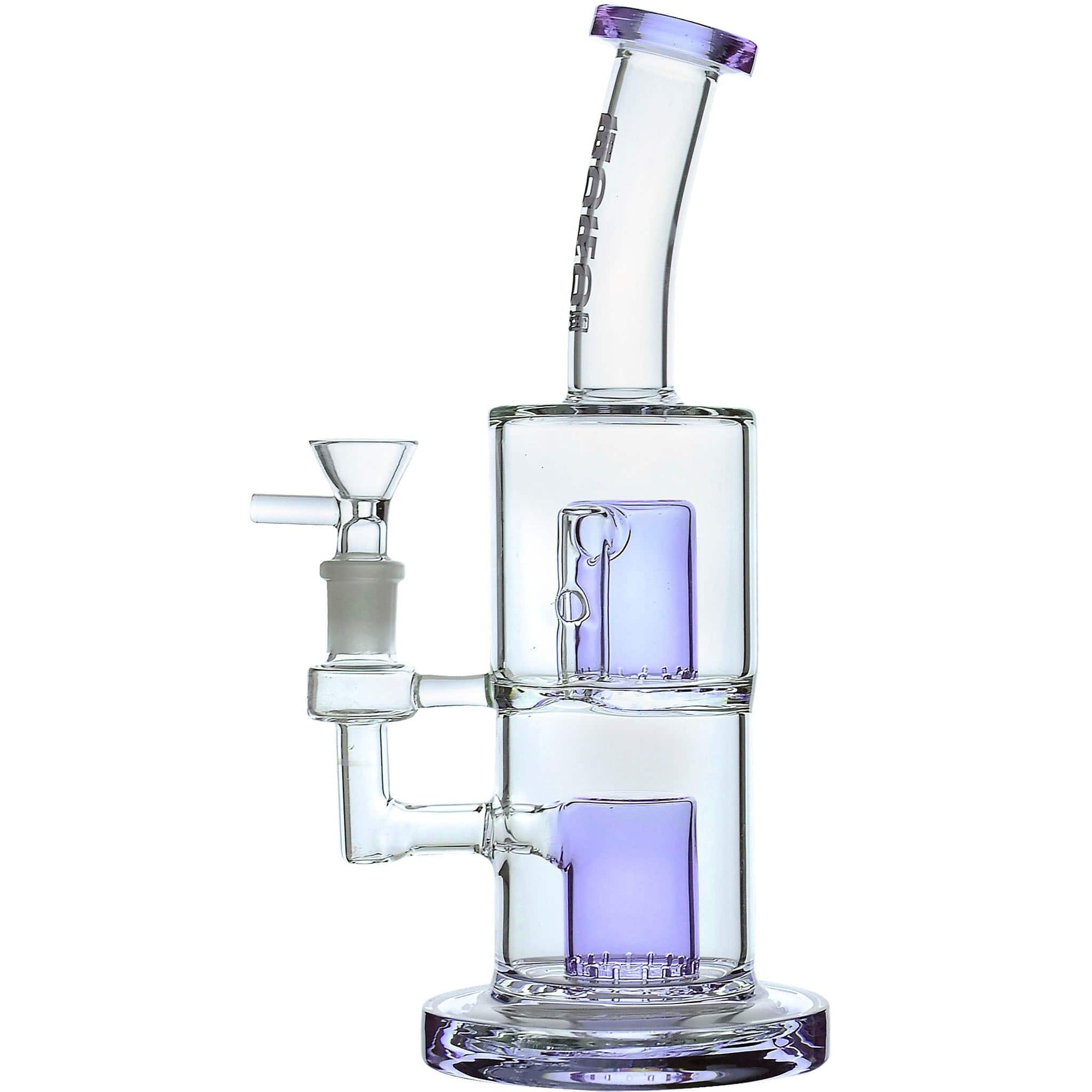 Purple glass double-layer perc dab rig with superior filtration