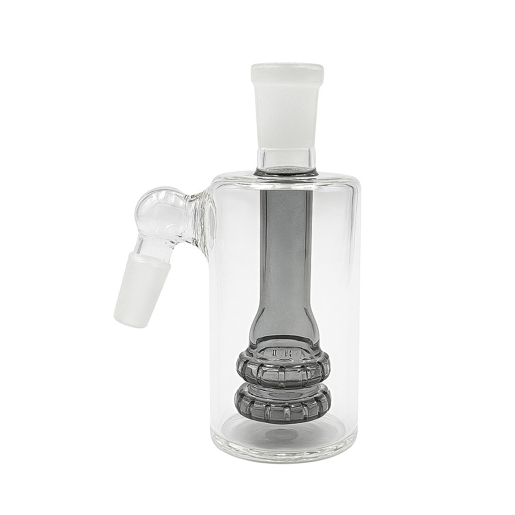 Double-Tier Showerhead Perc Ash Catcher 45° joint, smoke glass, double-tier percolator for optimized filtration