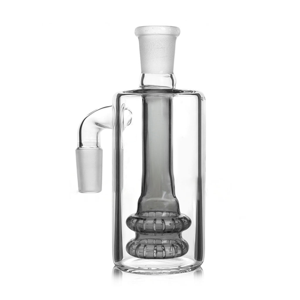 Double-Tier Showerhead Perc Ash Catcher 90° joint, smoke glass, double-tier percolator for filtered hits