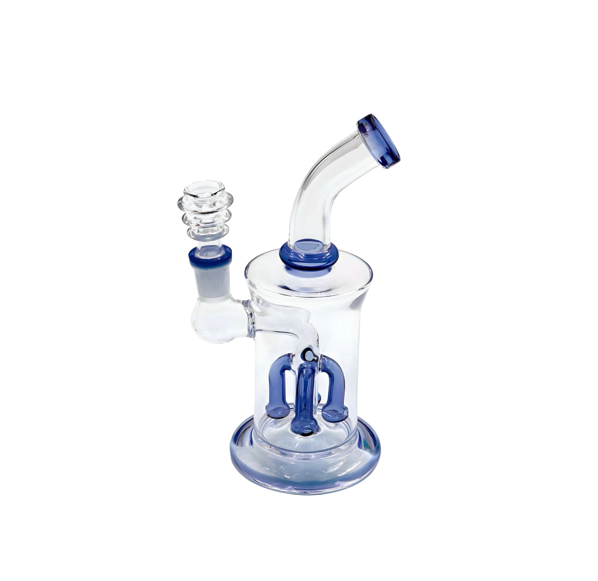 Drizzle Sipper Bent Neck Water Pipe in blue