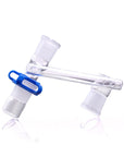 Dropdown Reclaim Catcher Adapter in blue – glass reclaim catcher adapter for water pipes and dab rigs