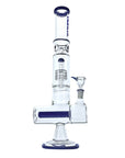 Dual-Chamber Matrix Perc Bong in blue
