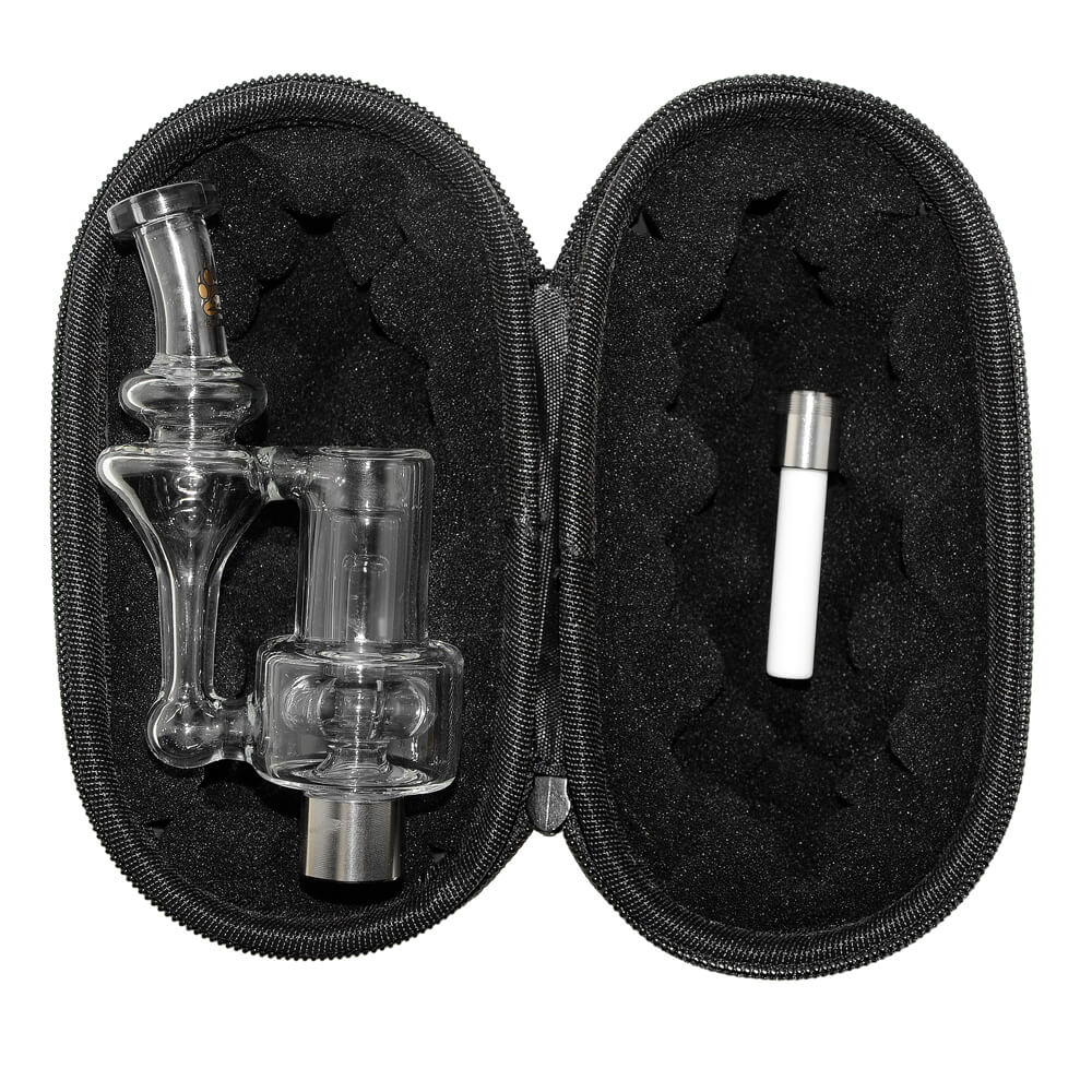 Packaging for Transparent Black Dual-Chamber Recycler Nectar Collector 