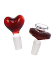 Two Person Dual Neck Heart Perc Bong with red bowl