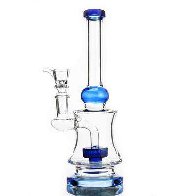 Dumroo Style Flat Base Water Pipe in ocean blue