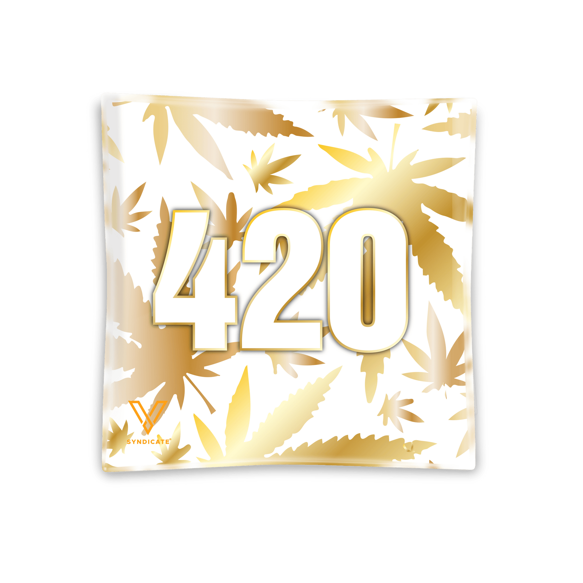 420 Gold Blazin' Glass Ashtray