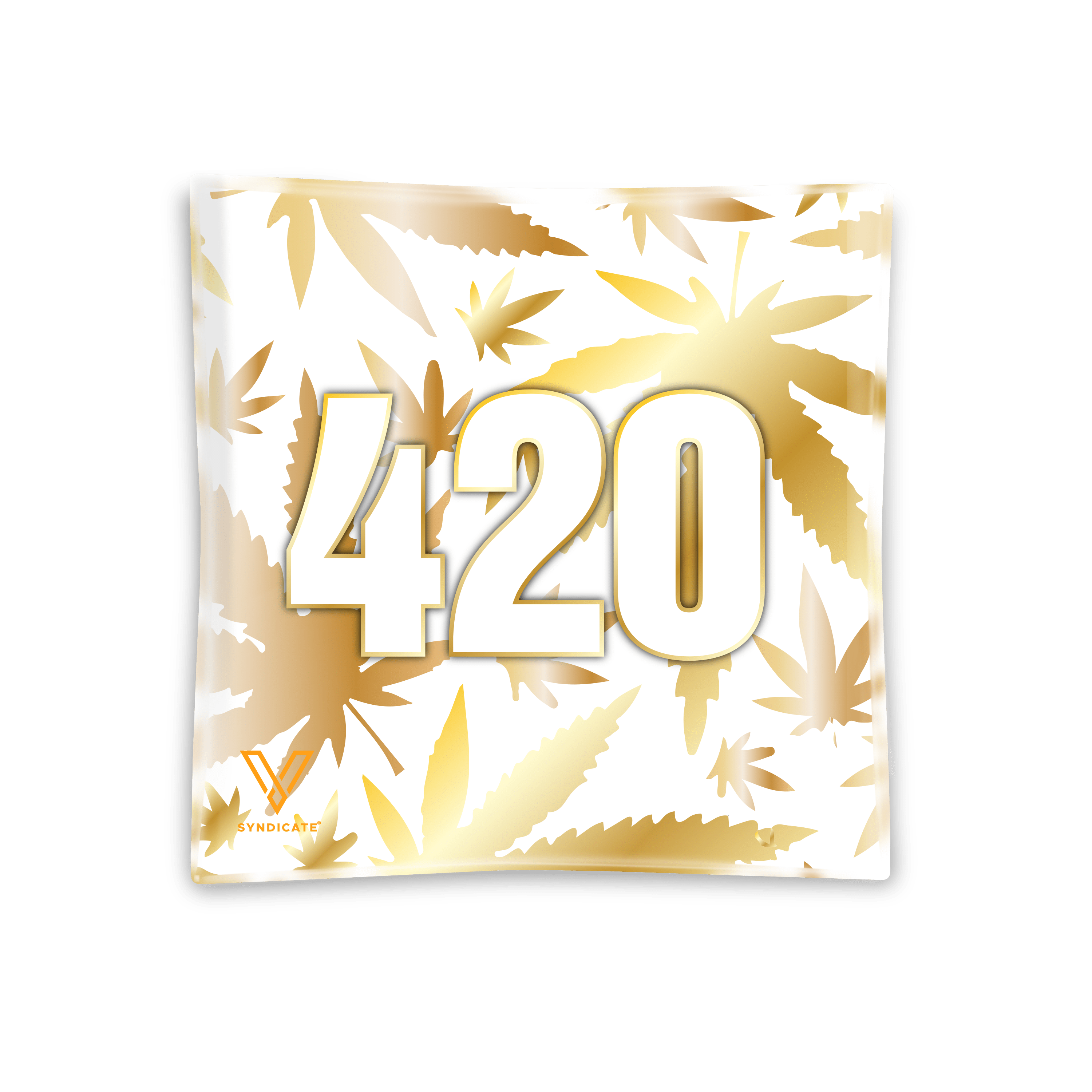 420 Gold Blazin&#39; Glass Ashtray