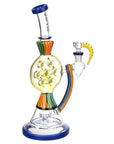 Rainbow Striped Swiss Perc Glass Bong