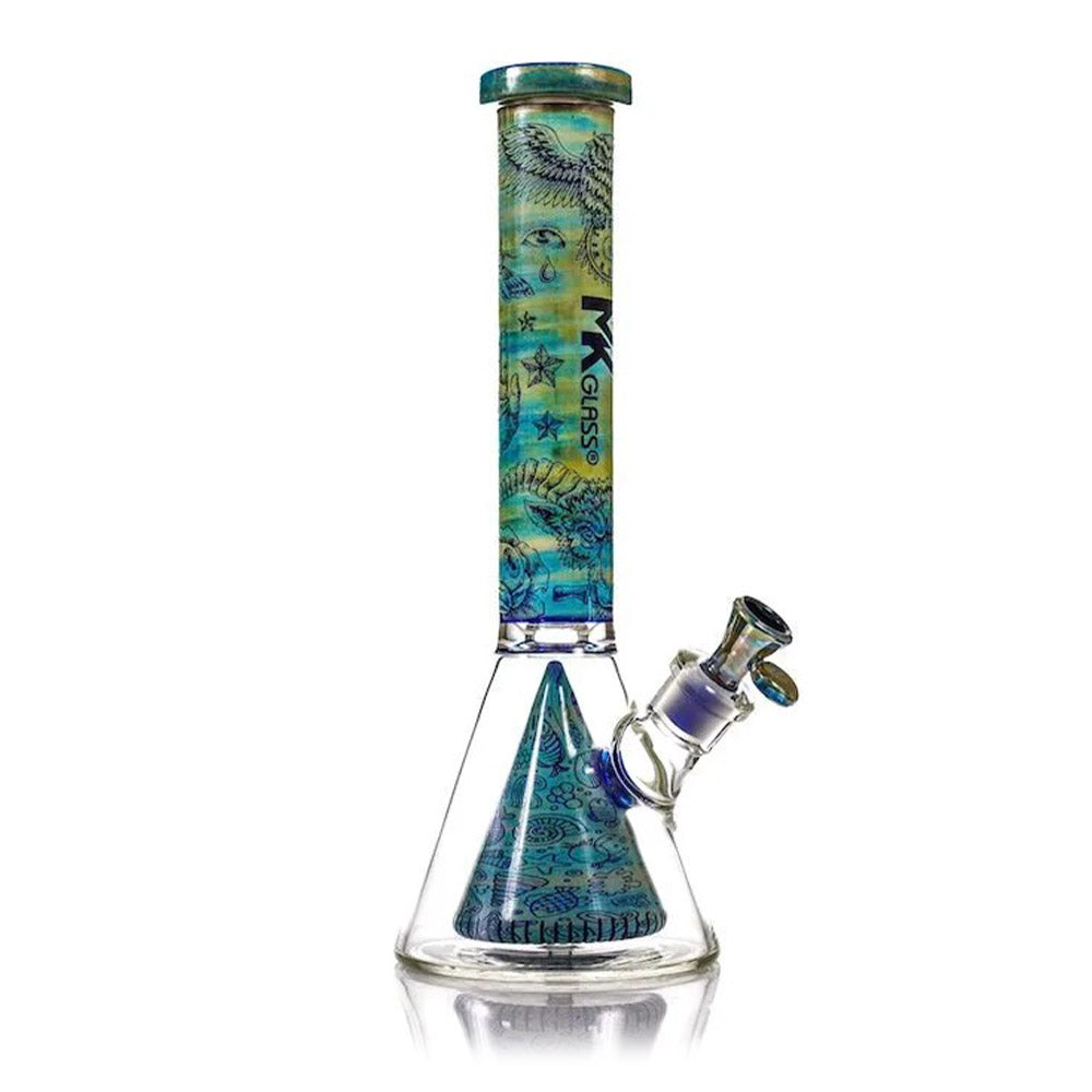 Electroplated Engraved Pyramid Art Bong