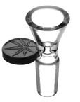 Embossed Leaf Bong Bowl black