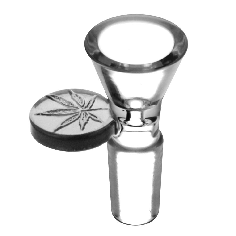 Embossed Leaf Bong Bowl gray