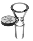 Embossed Leaf Bong Bowl gray