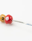 Top-down view of Empire Glassworks Mushroom Dab Wax Tool showing detailed mushroom lampwork and metal dabber tip