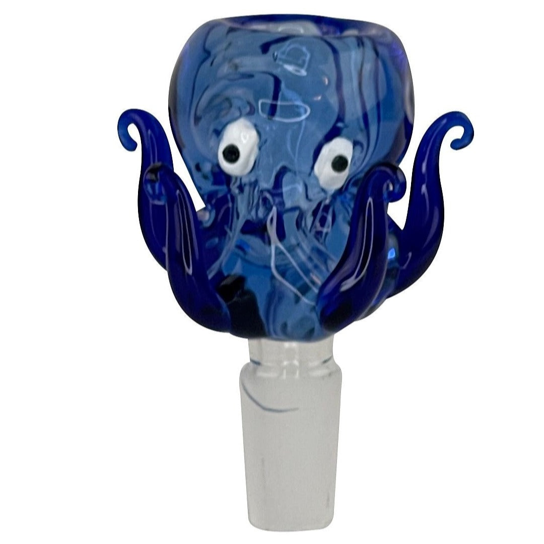 Blue Octopus Glass Bong Bowl