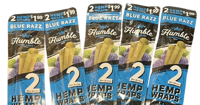 Humble Natural 2 Wraps Per Pack Blue Razz Flavor