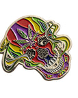 Rainbow Smoking Skull Pin