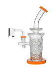 Flared Helix Carved Glass Dab Rig Caliorange