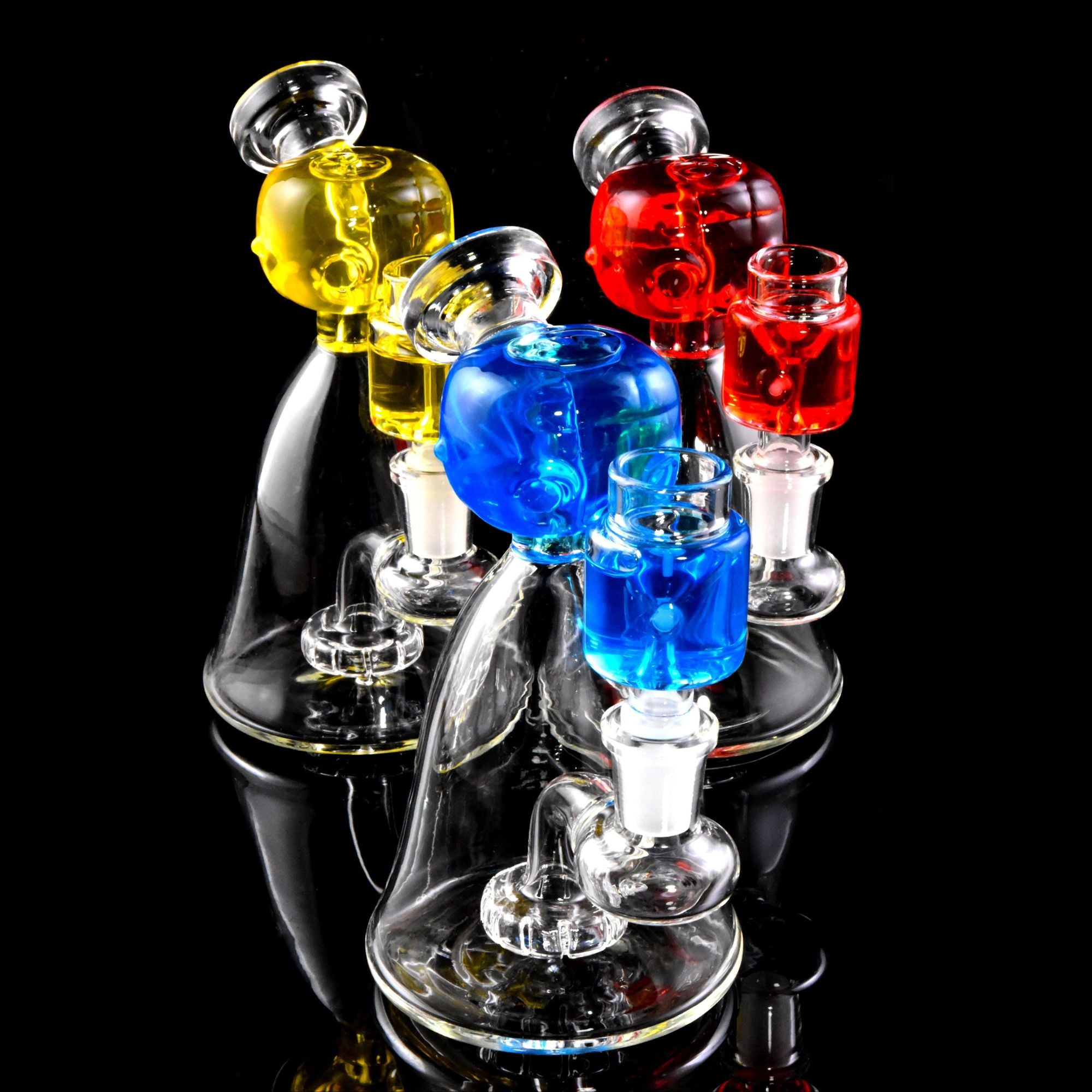 Fluid-Filled Freezable Glass Beaker Bong “Little Alien”