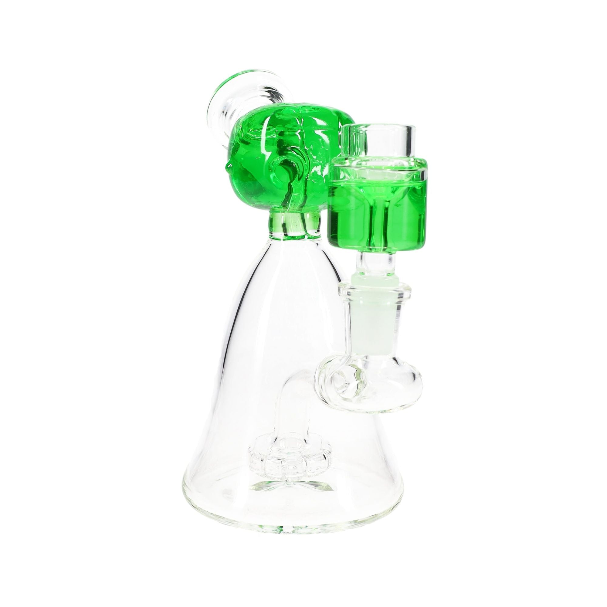 Fluid-Filled Freezable Glass Beaker Bong “Little Alien”
