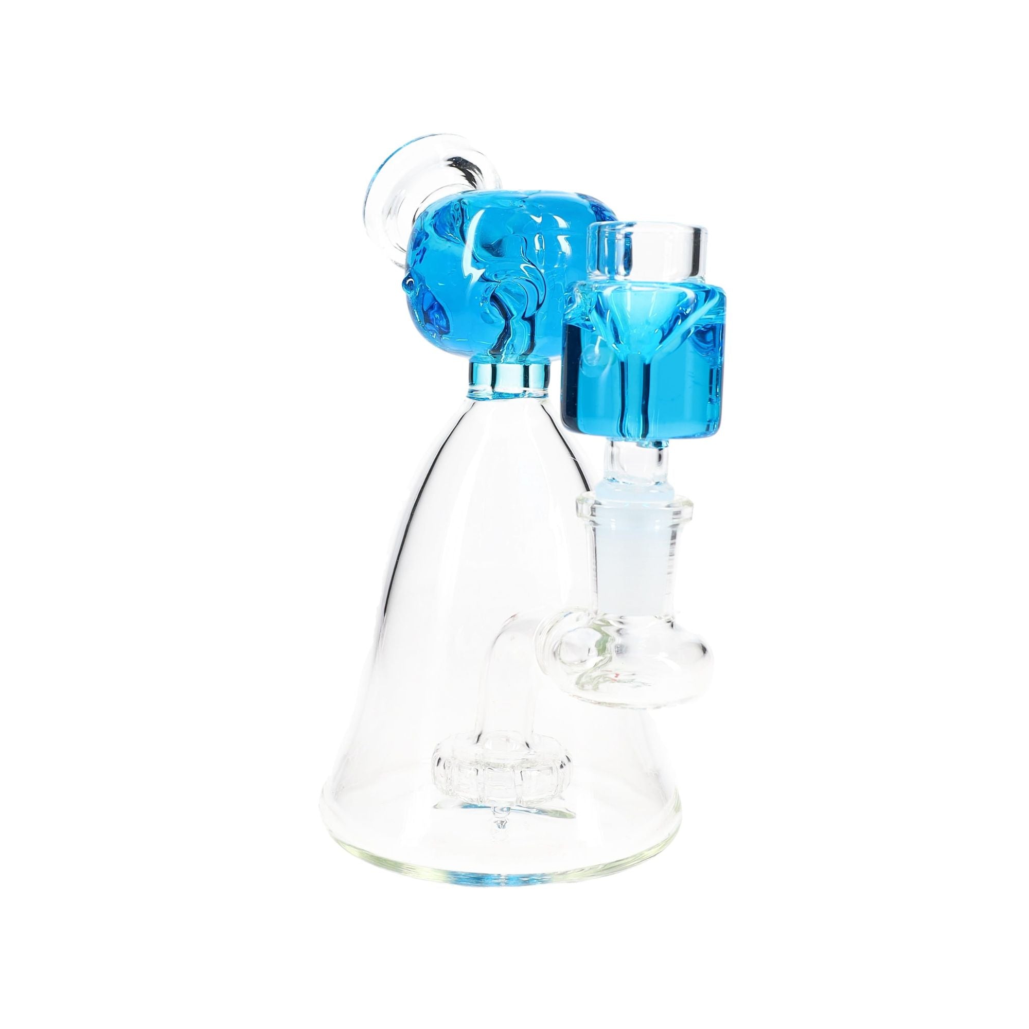 Fluid-Filled Freezable Glass Beaker Bong “Little Alien”