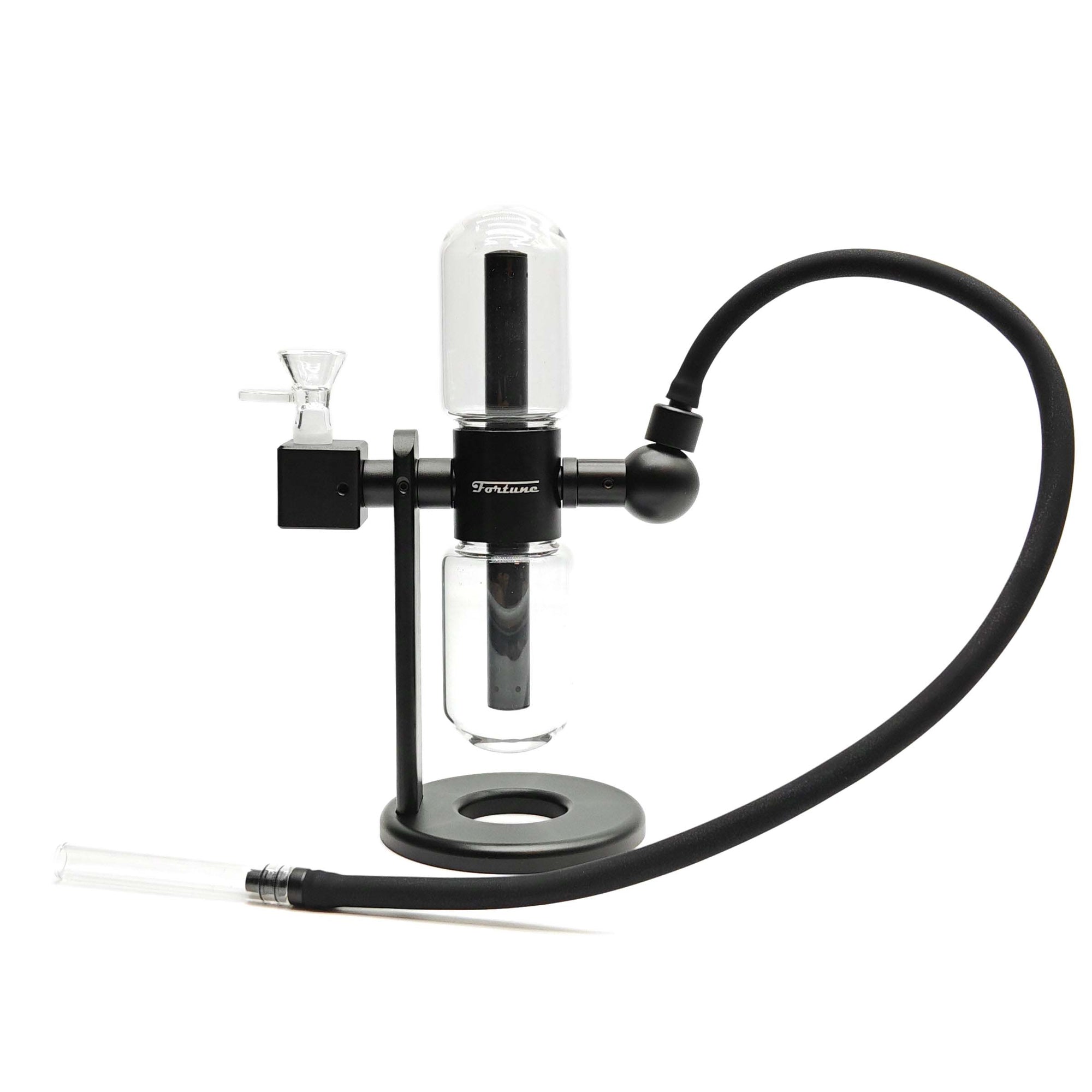 Black Fortune 9&quot; Mini Gravity Infuser Water Pipe on a white background