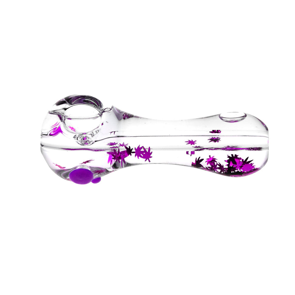 Freezable Glycerin Leaf Glitter Spoon Pipe